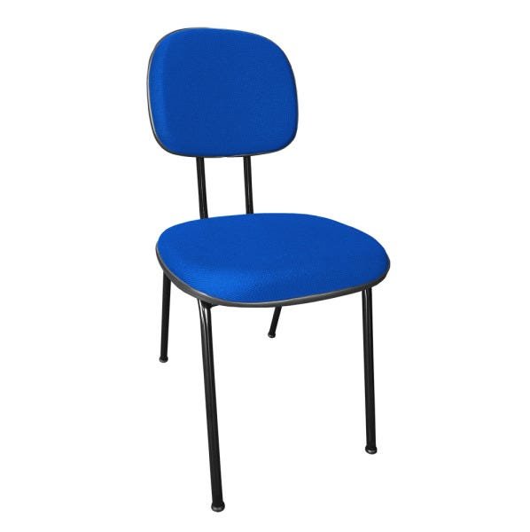 Cadeira Secretária Fixa Pé Palito Jserrano Azul para Escritório - 1