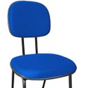 Ver imagem 2 de Cadeira Secretária Fixa Pé Palito Jserrano Azul para Escritório