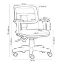 Ver imagem 5 de Cadeira Giratória Executiva Zip em Tela Ergonômica Back System NR17 para Escritório Crepe Preta