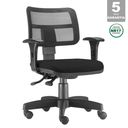 Ver imagem 2 de Cadeira Giratória Executiva Zip em Tela Ergonômica Back System NR17 para Escritório Crepe Preta