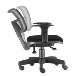 Cadeira Giratória Executiva Zip em Tela Ergonômica Back System NR17 para Escritório Crepe Preta - 3