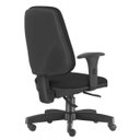 Ver imagem 2 de Cadeira Job Diretor Giratória para Escritório Reclinável Ergonômica Nr-17 Crepe Preta