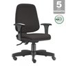 Cadeira Job Diretor Giratória para Escritório Reclinável Ergonômica Nr-17 Crepe Preta - 1