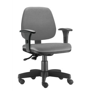 Cadeira Job Executiva Giratória para Escritório Reclinável Ergonômica Nr-17 Crepe Cinza