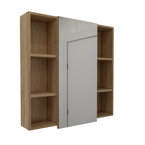 Espelheira de Banheiro Vittare 80cm Estilare Esp5001 Carvalho