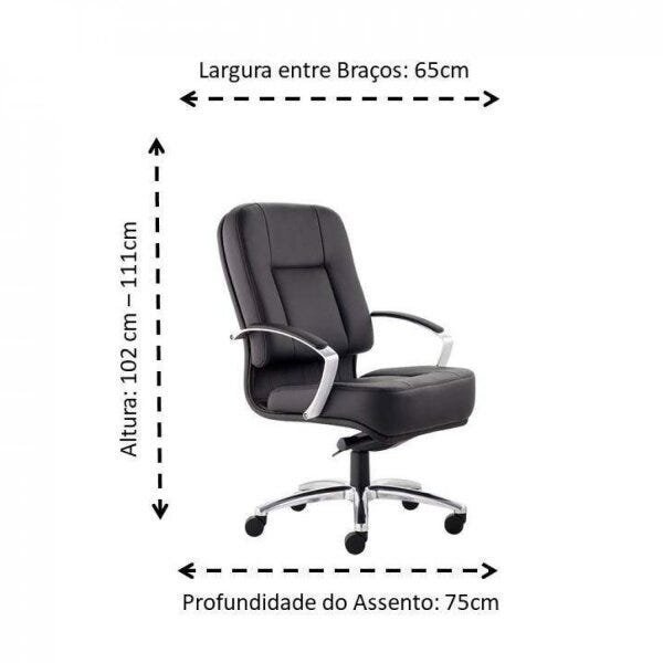 Cadeira de Escritório Diretor Comfort Espresso Móveis - 2