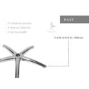 Ver imagem 6 de Cadeira de Escritório com Apoio para Cabeça Presidente Comfort Espresso Móveis