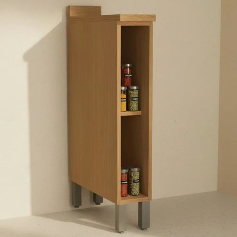Armário de Cozinha Nicho Toalheiro 15cm com Tampo e Pés Maxxi Kappesberg