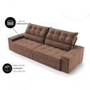 Ver imagem 6 de Sofá com Chaise Medelín 5 Lugares Retrátil e Reclinável 275cm Marrom Cia Lar Móveis