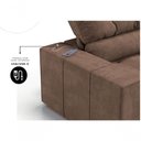 Ver imagem 3 de Sofá com Chaise Medelín 5 Lugares Retrátil e Reclinável 275cm Marrom Cia Lar Móveis