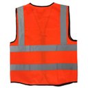 Ver imagem 3 de Colete Sinalizador Faixa Refletiva EPI Segurança Trabalho Blusao Fluorescente Bolsos Ziper Porta Cra