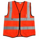 Ver imagem 2 de Colete Sinalizador Faixa Refletiva EPI Segurança Trabalho Blusao Fluorescente Bolsos Ziper Porta Cra