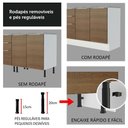 Ver imagem 3 de Ilha de Cozinha com Bancada e Balcão 120 Cm Branco/rustic Stella Madesa Branco/rustic