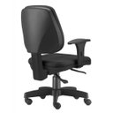 Ver imagem 2 de Cadeira Job Executiva Giratória para Escritório Reclinável Ergonômica NR17 Crepe Preta