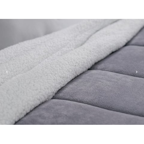 Coberdrom Dupla Face Liso Queen -canvas Cinza