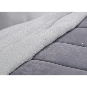 Coberdrom dupla face liso queen -canvas Cinza