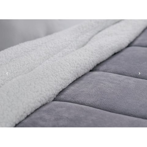 Coberdrom dupla face liso queen -canvas Cinza