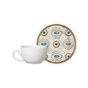Ver imagem 1 de Conjunto com 6 Xícaras de Café com Pires Olho Grego 85ml