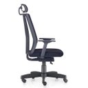 Ver imagem 3 de Cadeira Giratória Addit Ergonômica Presidente para Escritório Reclinável com Apoio Cabeça Preta