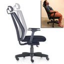 Ver imagem 4 de Cadeira Giratória Addit Ergonômica Presidente para Escritório Reclinável com Apoio Cabeça Preta