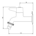 Ver imagem 2 de Torneira para Tanque Parede ABS 1/4 de Volta DN15 1153IHK Japi