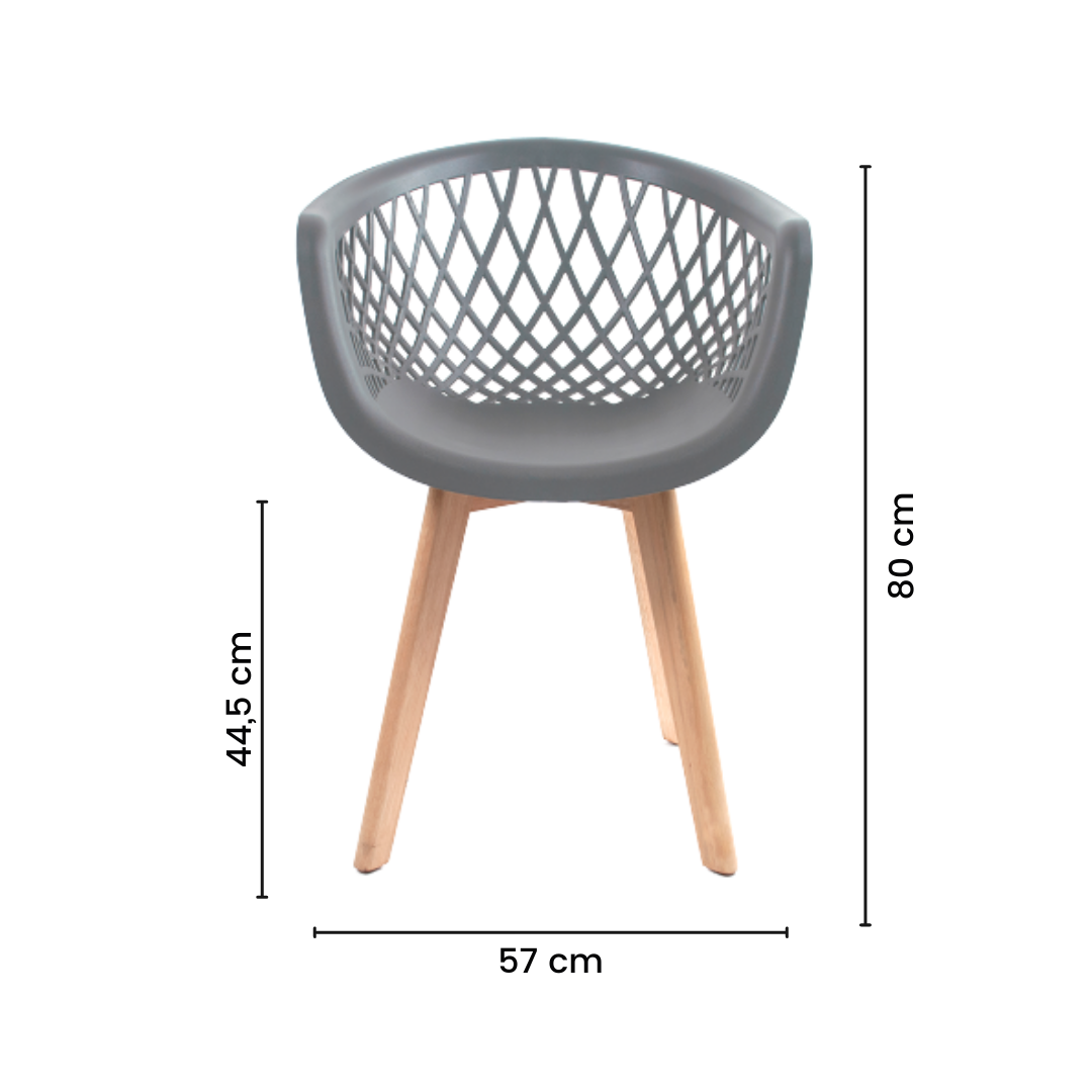 Cadeira Eames Design Wood Web Cinza - 6