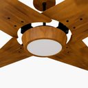 Ver imagem 2 de Ventilador de Teto Com Controle Remoto Natuvent Callis Led 4 Pás Madeira Imbuia 3000k Branco Quente