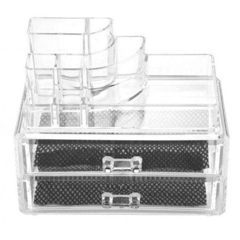 Organizador Porta Maquiagem 2 Gavetas Porta Cosméticos Joias