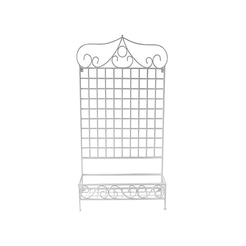 Jardim Suspenso Forjado Floreira 1,06X1,66m Branco