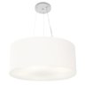 Lustre Pendente Cilíndrico Vivare Md-4047 Cúpula em Tecido 50x21cm - Bivolt - Branco - Bivolt - 1