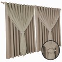 Ver imagem 3 de cortina blackout Fiori corta luz 7,00 x 2,40 c/voal bege