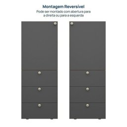 Módulo 45x120 3 Gavetas 1 Porta Frame Cabecasa madeiramadeira - 9