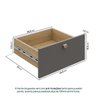 Módulo 45x120 3 Gavetas 1 Porta Frame CabeCasa MadeiraOriginals - 5