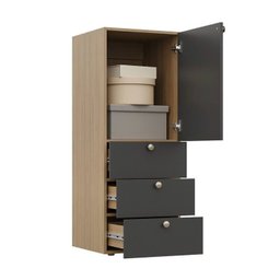 Módulo 45x120 3 Gavetas 1 Porta Frame Cabecasa madeiramadeira - 11