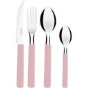 Ver imagem 2 de Faqueiro Tramontina Gamboa 16 Peças Rosa Talheres Aço Inox Mesa Jantar Cozinha Cabos Polipropileno
