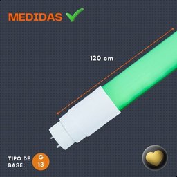 Kit com 5 Lâmpadas Tubulares Led Coloridas T8 120 Cm, 20w - 6