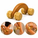 Ver imagem 6 de Massageador Bambu Carrinho 4 Rodas Corporal Antistress Massagem Relante Anti Dor Manual Costas Ombro