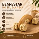 Ver imagem 4 de Massageador Bambu Carrinho 4 Rodas Corporal Antistress Massagem Relante Anti Dor Manual Costas Ombro