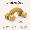 Ver imagem 5 de Massageador Bambu Carrinho 4 Rodas Corporal Antistress Massagem Relante Anti Dor Manual Costas Ombro