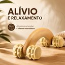 Ver imagem 3 de Massageador Bambu Carrinho 4 Rodas Corporal Antistress Massagem Relante Anti Dor Manual Costas Ombro