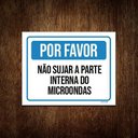 Ver imagem 1 de Placa Sinalização - por Favor Não Sujar Microondas 27x35