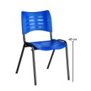 Ver imagem 3 de Kit 4 Cadeira Empilhável Iso Azul