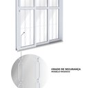 Ver imagem 3 de Porta de Aço Correr Lateral 3 Folhas com Grade Mosaico 213x150cm Riobras Pronto Branco