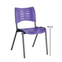 Ver imagem 2 de Cadeira Empilhavel Iso Roxo