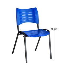 Cadeira Empilhavel Iso Azul - 2