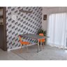 Conjunto de Mesa Dobrável Retrátil 1,40 Volpi Inox + 2 Cadeiras Eiffel - Laranja - 1