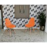 Conjunto de Mesa Dobrável Retrátil 1,40 Volpi Inox + 2 Cadeiras Eiffel - Laranja - 3