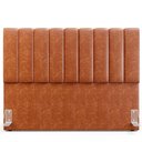 Ver imagem 4 de Kit Cabeceira Cama Box Casal King 195cm com Calçadeira Baú Dália W01 Couríssimo Camel - Lyam