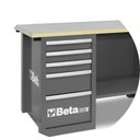 Ver imagem 3 de Bancada de Trabalho Madeira Cinza com Gaveteiros Painel de Ferramenta com Fechadura C57s/c-g Beta