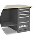 Ver imagem 2 de Bancada de Trabalho Madeira Cinza com Gaveteiros Painel de Ferramenta com Fechadura C57s/c-g Beta